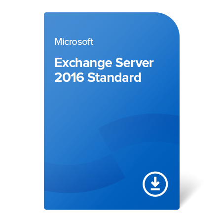Microsoft Exchange Server 2016 Standard, 312-02303 elektronický certifikát