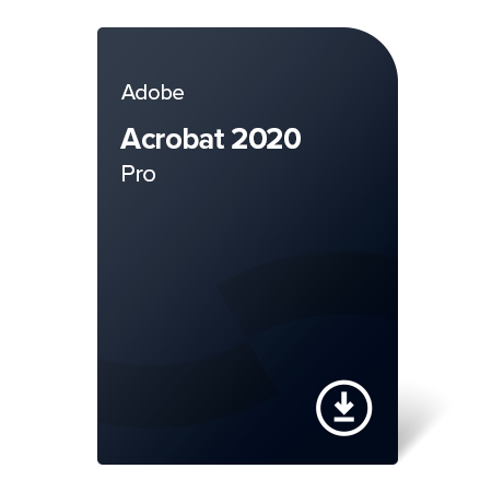 Adobe Acrobat 2020 Pro (CZ) – trvalé vlastnictví digital certificate