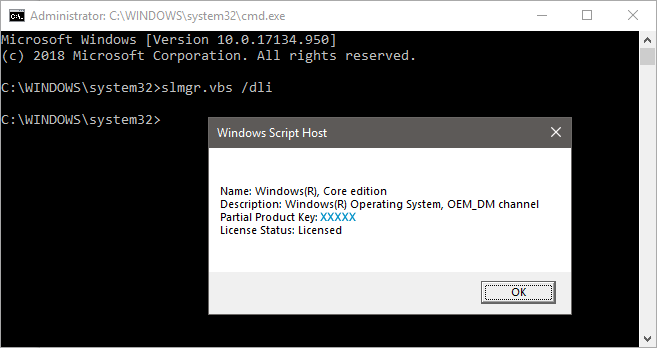 Windows dli display license status cmd