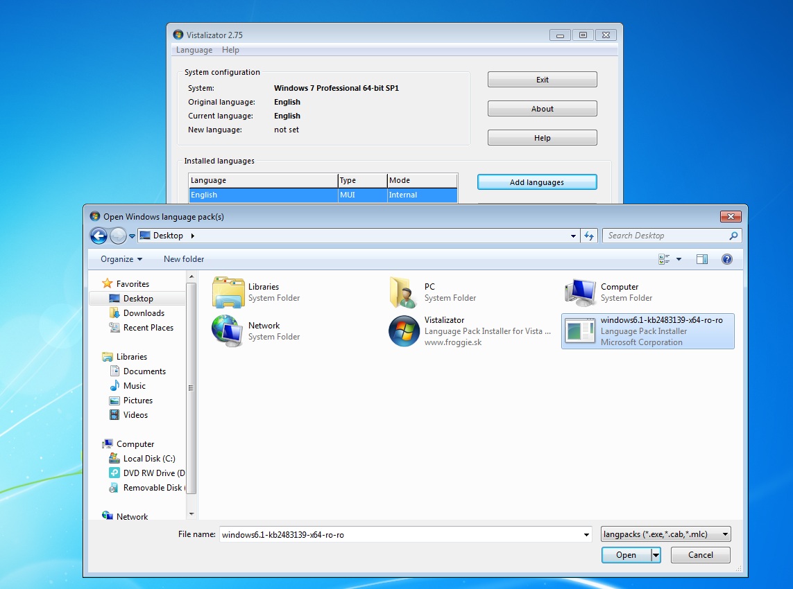 Windows 8 language pack что это